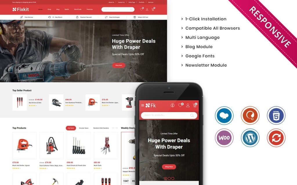 Fixkit自动化工具- Woocommerce响应式主题