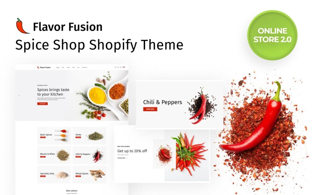 Flavor Fusion – 响应式香料商店在线商店 2.0 Shopify 主题