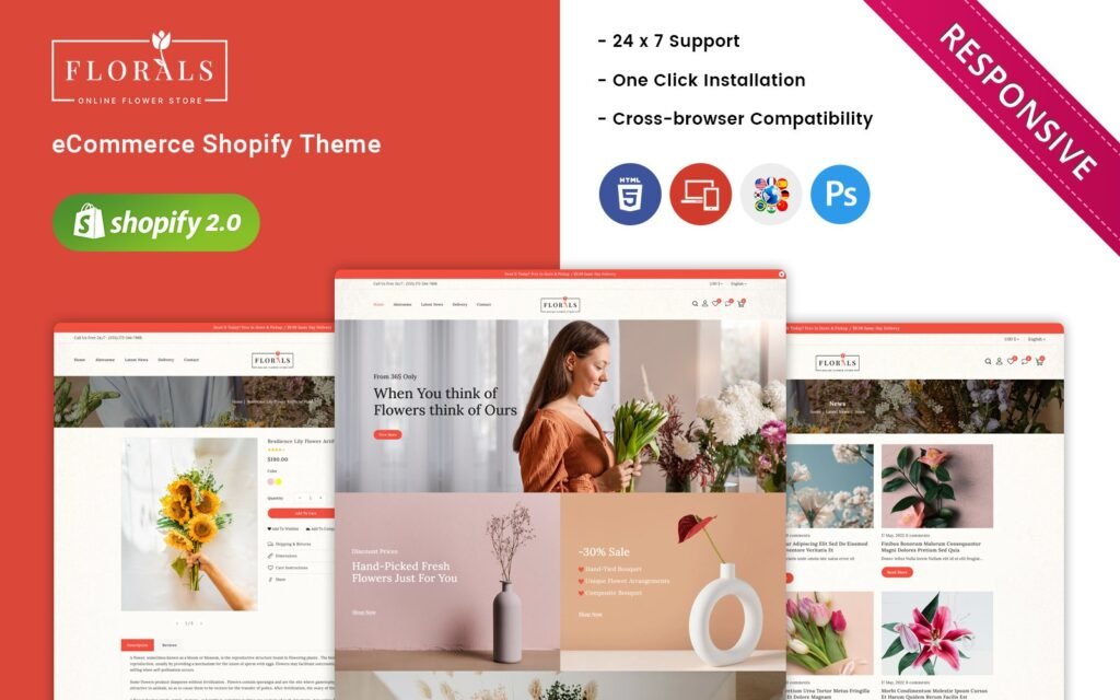 Florals – 花店和花艺师Shopify主题