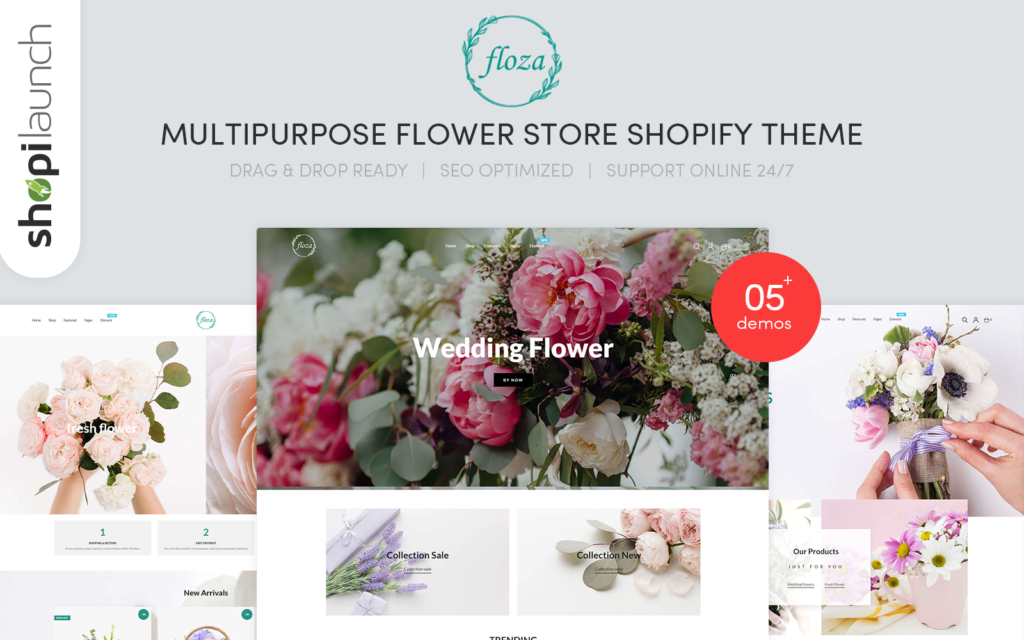 Floza – 多功能花店 Shopify 主题