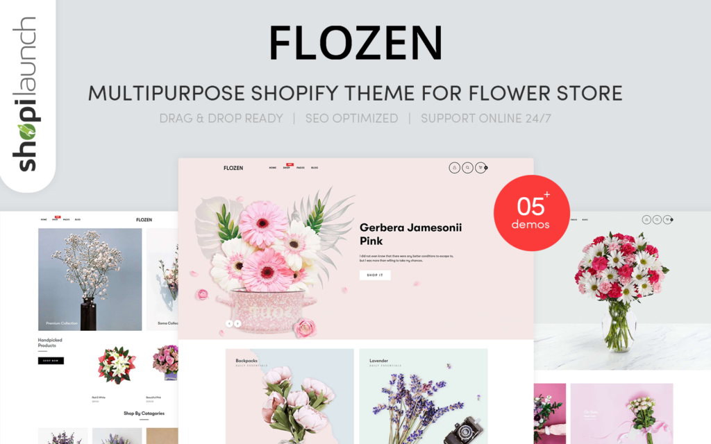 Flozen | 多用途花卉商店 Shopify 主题