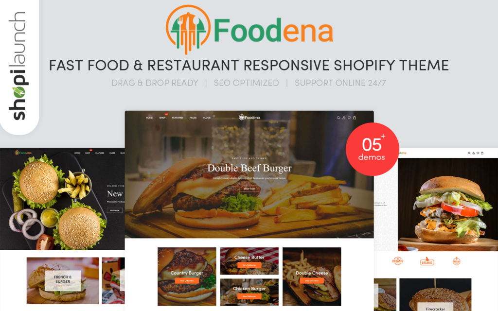 Foodena – 快餐和餐厅响应式Shopify主题