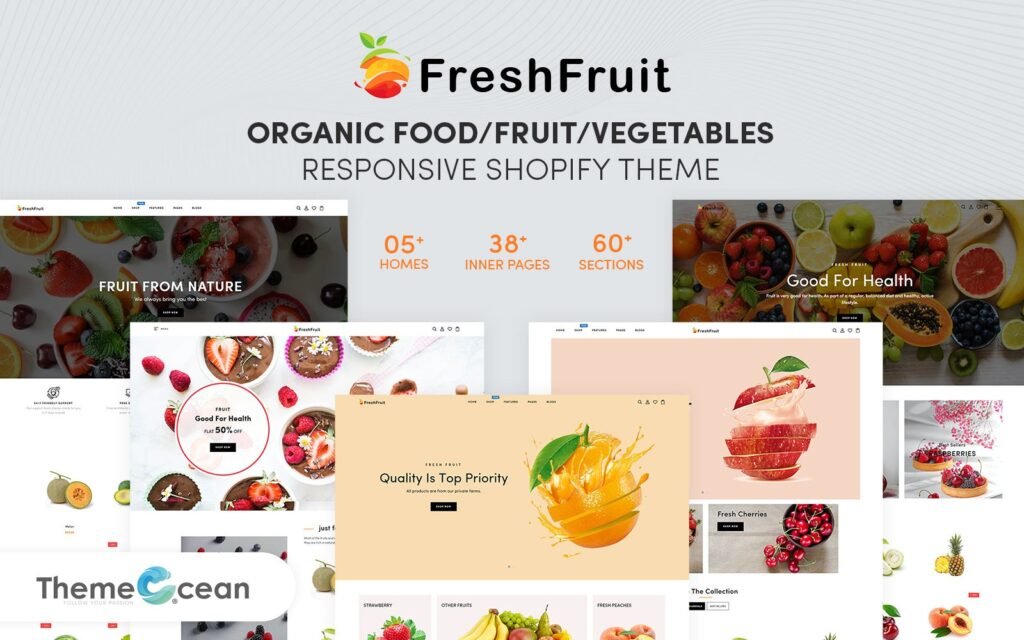 FreshFruit – 有机食品/水果/蔬菜电子商务Shopify主题