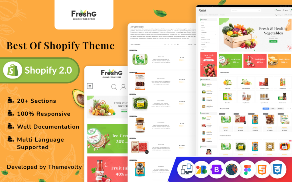 FreshG Mega Grocery-食品饮料-咖啡Shopify 2.0 高级响应式主题
