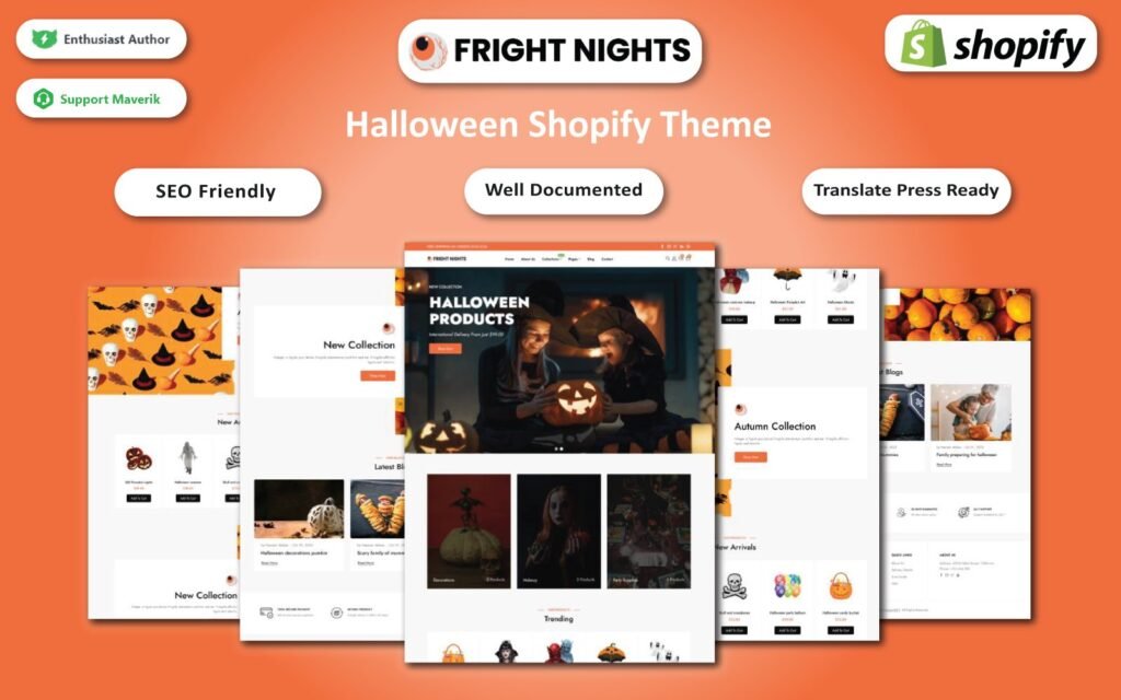 Fright Nights – Halloween Shopify 多用途部分主题