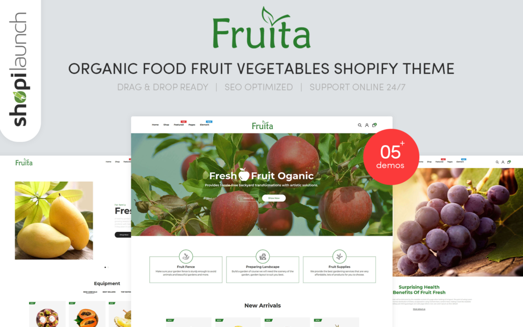 Fruita – 有机食品水果蔬菜Shopify主题