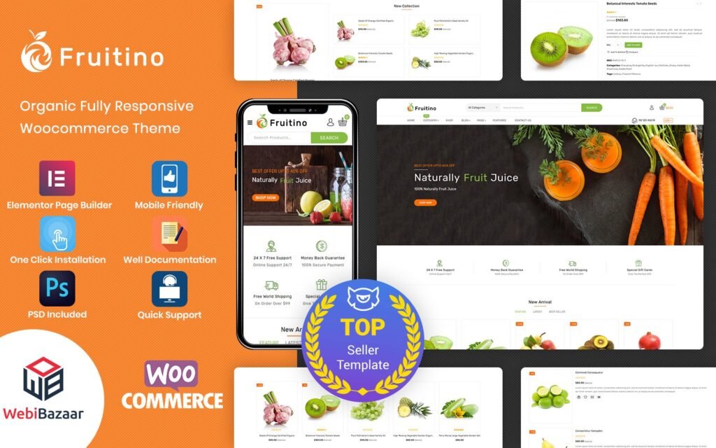 Fruitino – 食品杂货店 WooCommerce 主题