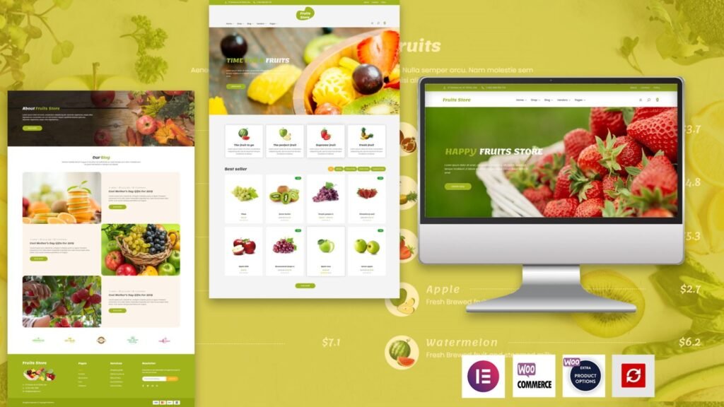水果商店 – Elementor 水果 WordPress 主题