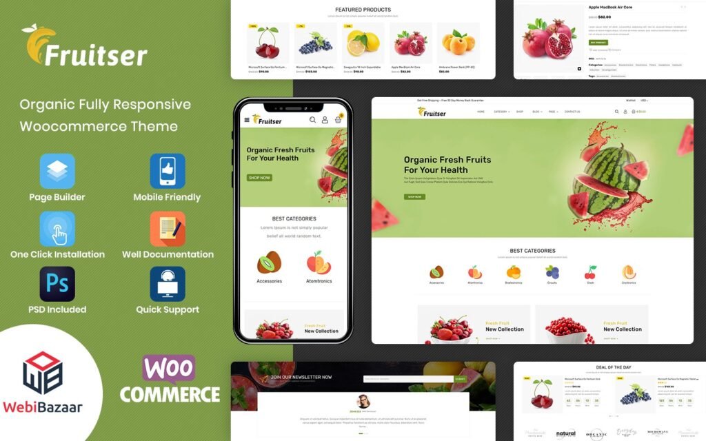 Fruitser – 杂货 WooCommerce 商店模板