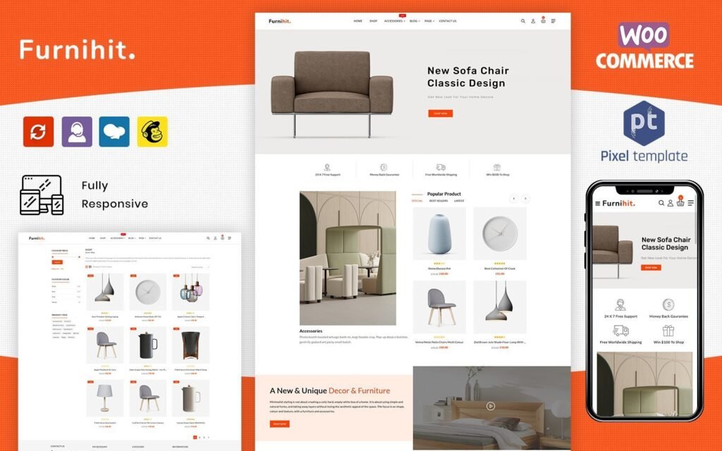 Furnihit – 现代家具 WordPress WooCommerce 商店
