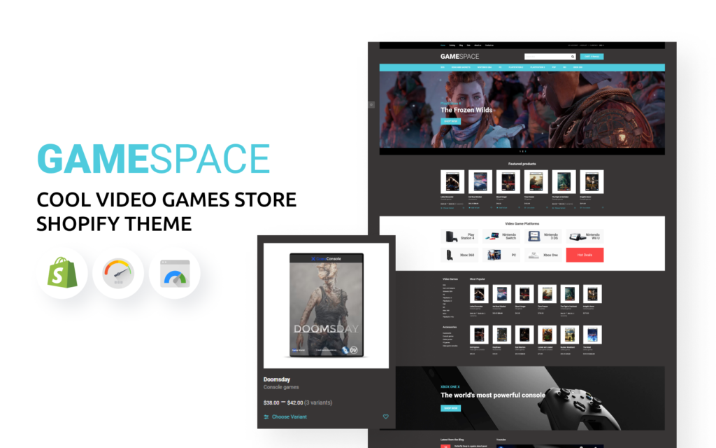 Game Space – 酷炫视频游戏商店Shopify主题