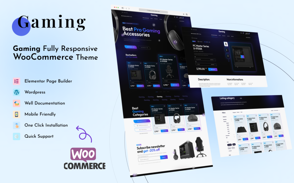Gaming – 在线游戏商店 WooCommerce 主题