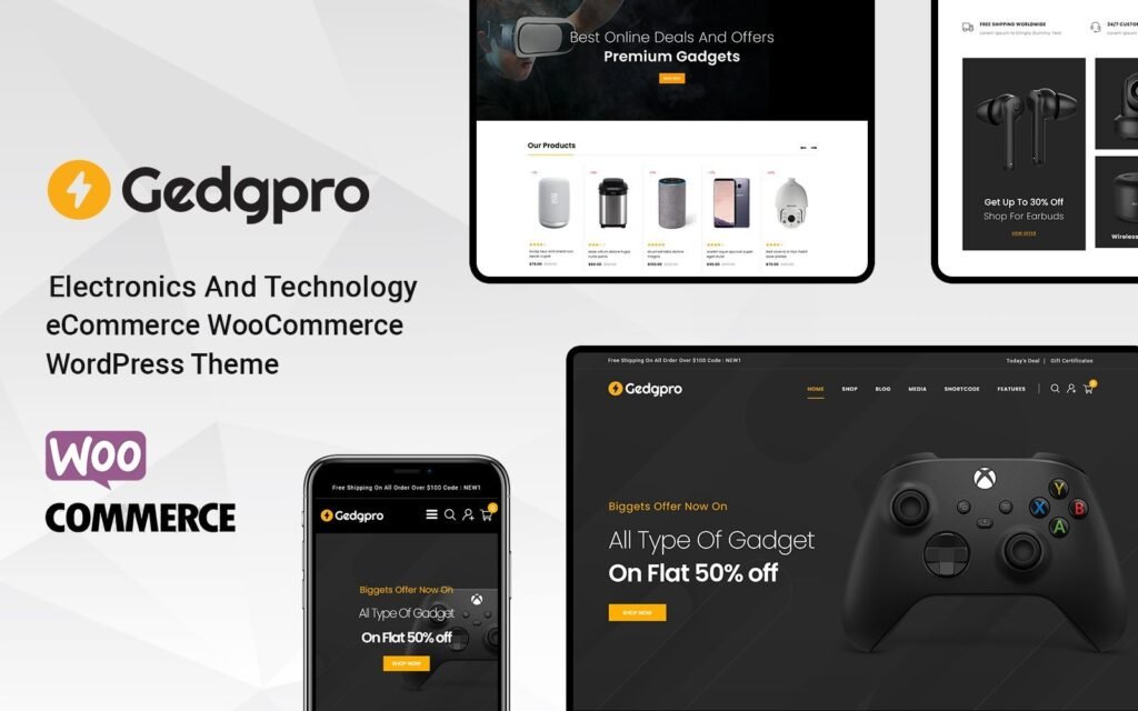 Gedgpro – 电子产品和移动设备 WooCommerce 主题