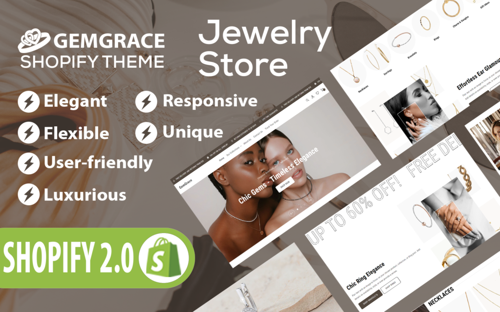 GemGrace – 珠宝店响应式Shopify主题 OS 2.0 – 拥有RTL支持