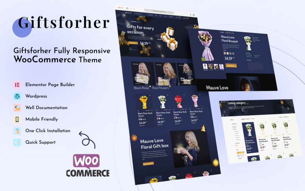 Giftsforher – 多功能商店Elementor WooCommerce主题