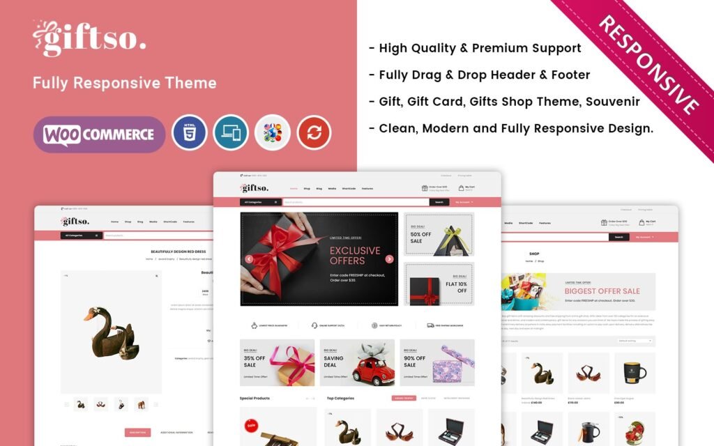 Giftso – 礼品商店响应式WooCommerce主题