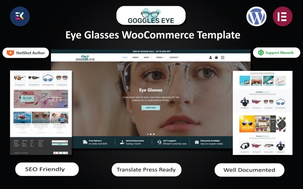 Goggles Eye – 眼镜 WooCommerce Elementor 模板