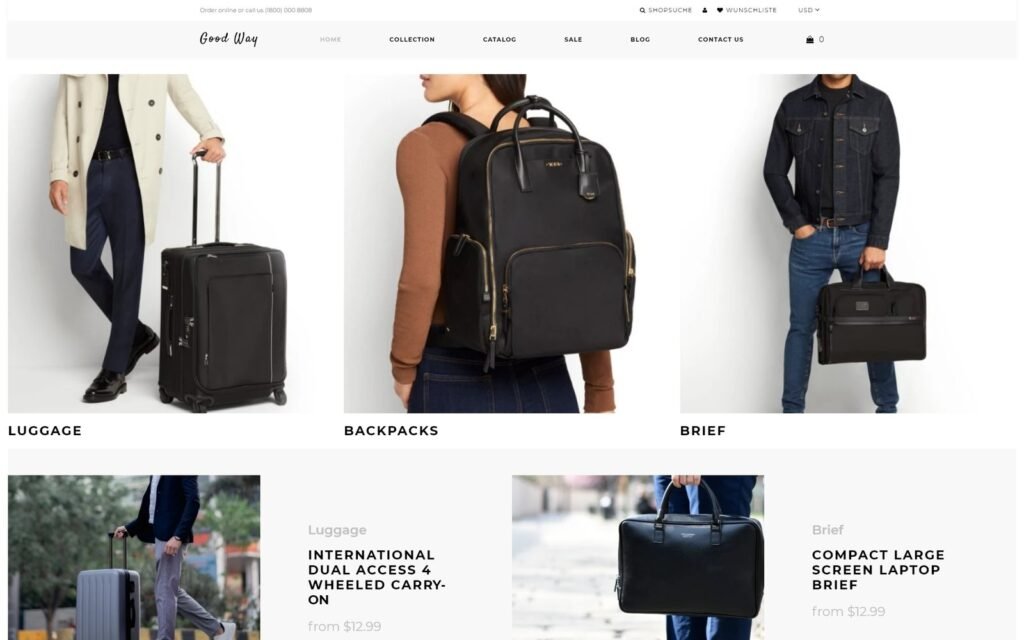 Good Way – 旅行在线商店简洁的Shopify主题