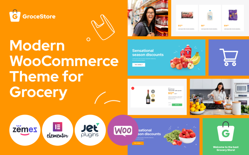 GroceStore – 明亮吸引人的杂货电子商务网站WooCommerce主题