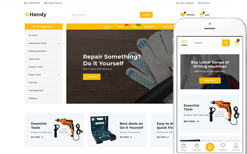 Handy – 工具与设备商店WooCommerce主题
