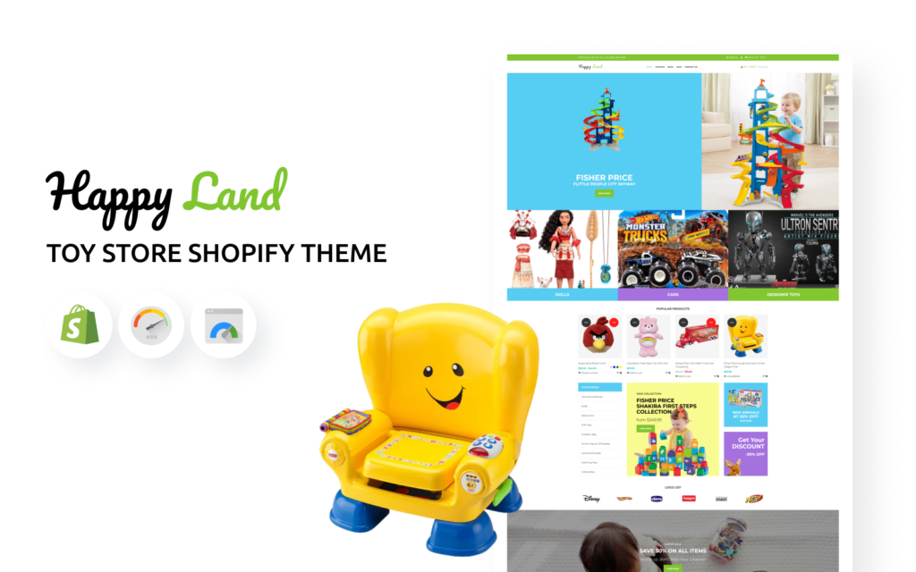 Happy Land – 玩具店Shopify主题