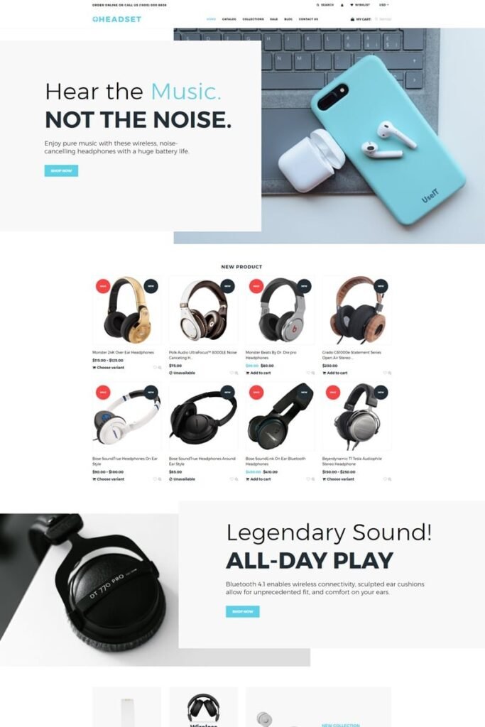 Headset – 动态无缺 Bootstrap Shopify 主题