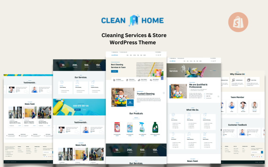 Home Clean – 清洁服务和商店 Shopify 主题