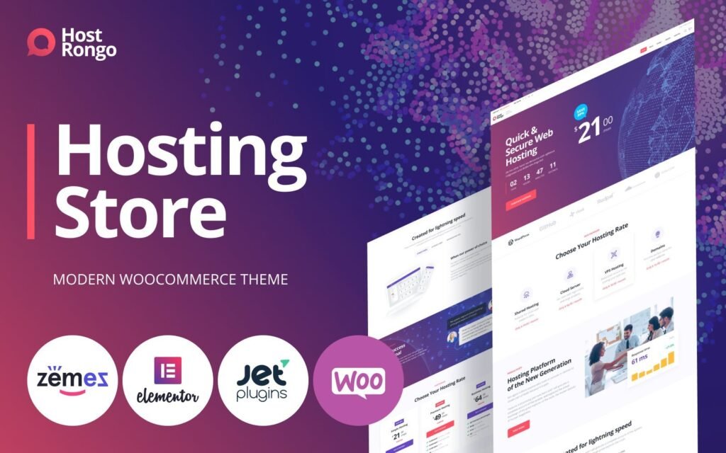 Host Rongo – 主机商店电子商务现代Elementor WooCommerce主题
