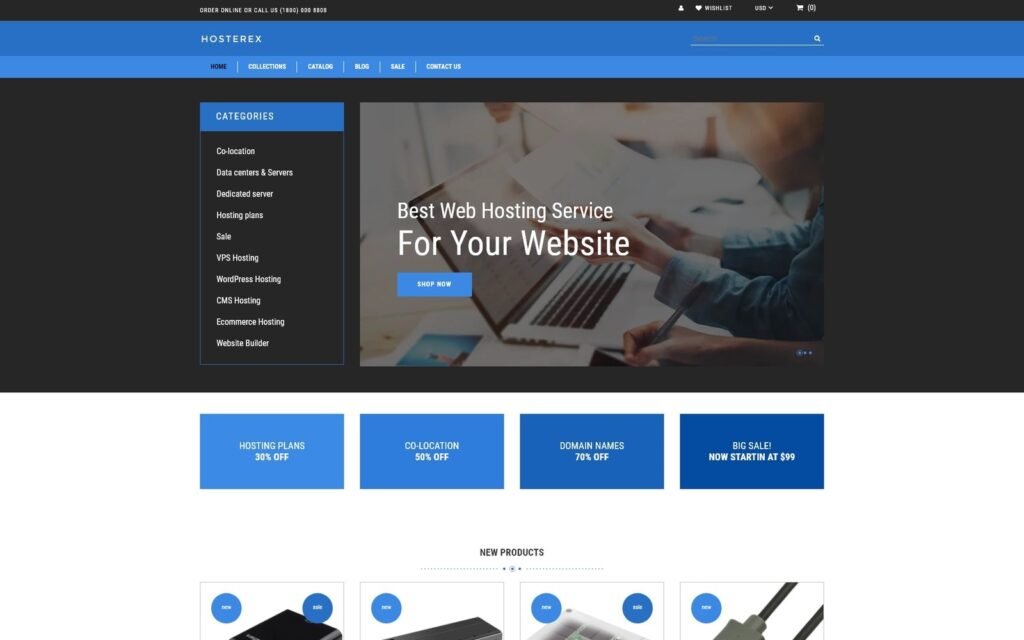 Hosterex- 多页创意Shopify主题