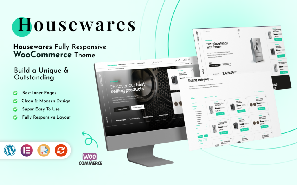 Housewares – 厨房用品和陶器 WooCommerce Elementor 主题