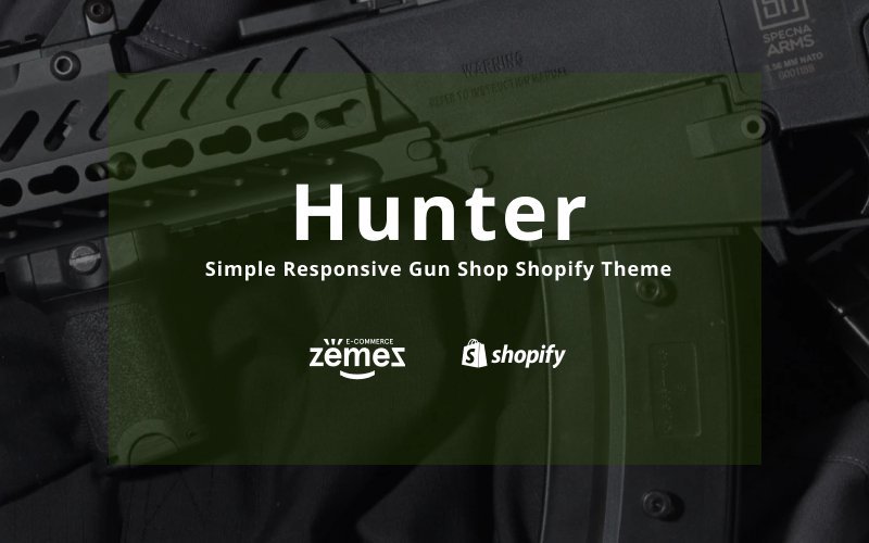 Hunter – 简洁响应式枪支商店Shopify主题