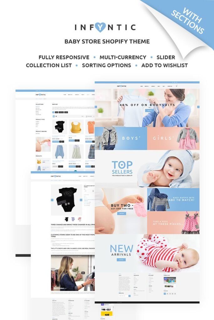 INFYNIC – 冷静宝宝服装网店Shopify主题