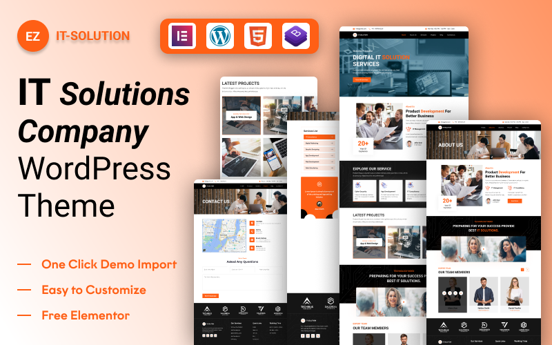 介绍 EZ IT Solutions: 为您提供精简业务解决方案的终极 WordPress 主题