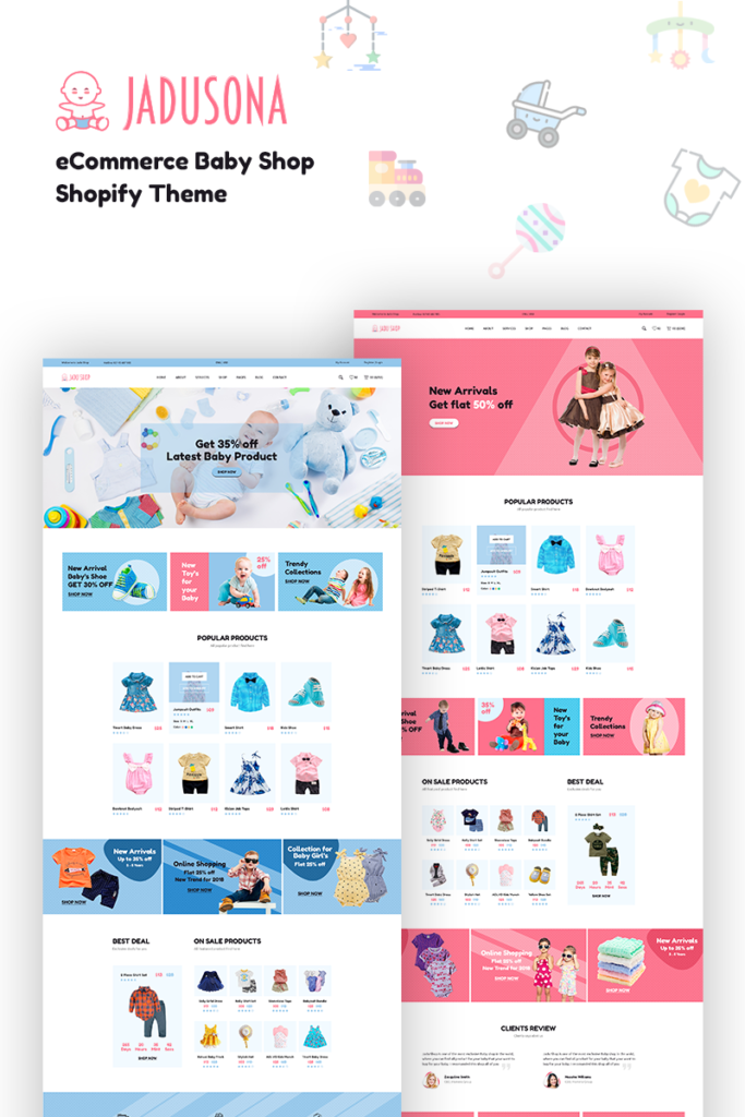 Jadusona – 婴儿商店Shopify主题