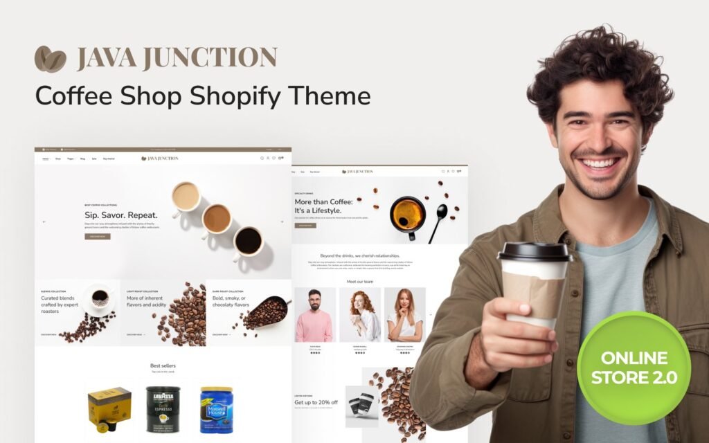 Java Junction – 响应式 Shopify 在线咖啡店商店 2.0 主题