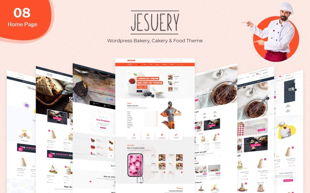 Jesuery – WordPress面包房、蛋糕房和食品WooCommerce主题