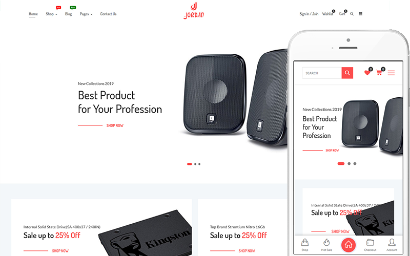 Jordan – 数码、电子、电脑商店 WooCommerce 主题