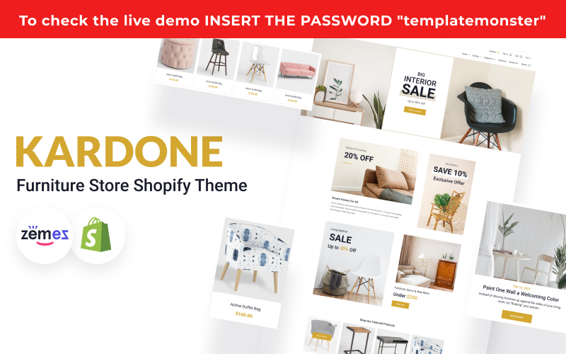 Kardone家具店和装饰Shopify主题