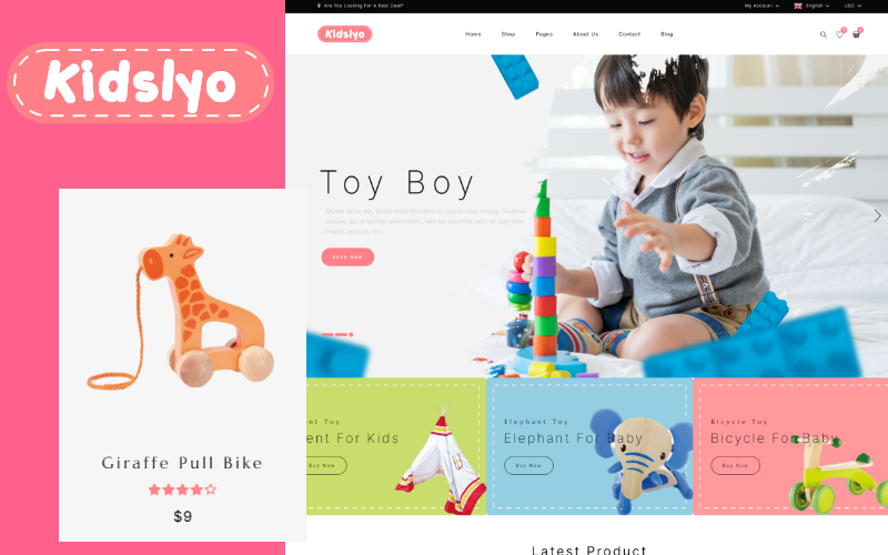 Kidslyo – 儿童玩具多用途WooCommerce主题