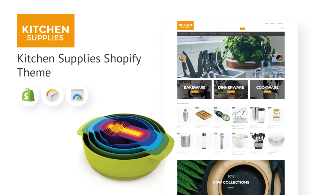 厨房用品Shopify主题 – 为电子商务而设计