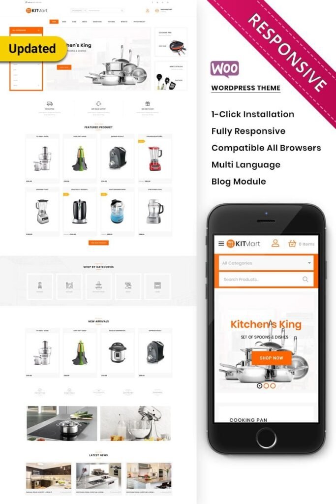 Kitmart – 厨房店响应式WooCommerce主题