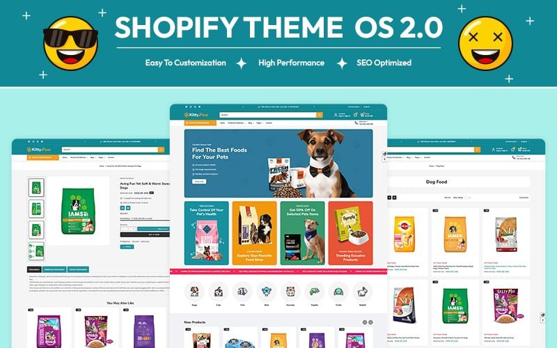 Kittypaw – 宠物食品和宠物营养店多功能Shopify 2.0响应式主题