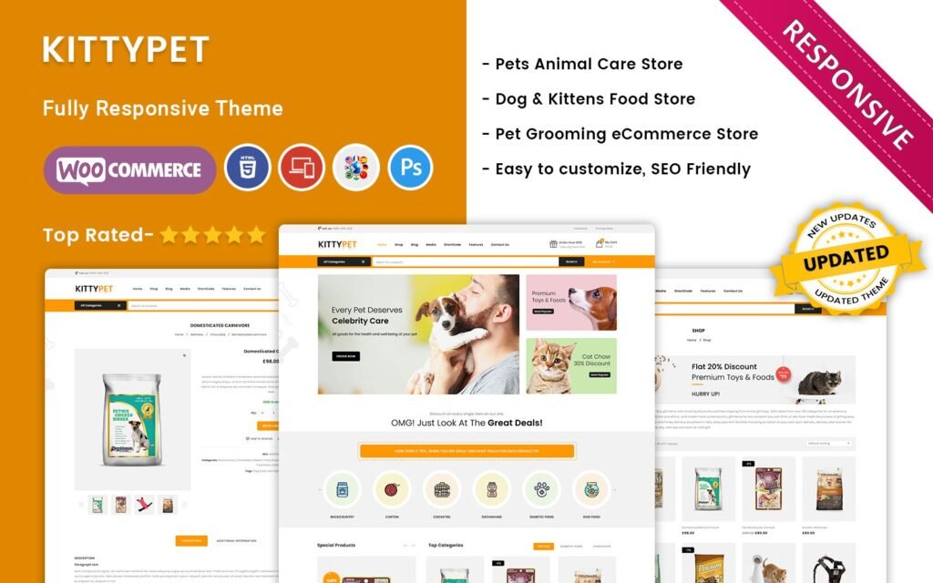 Kittypet – 宠物店响应式 WooCommerce 主题