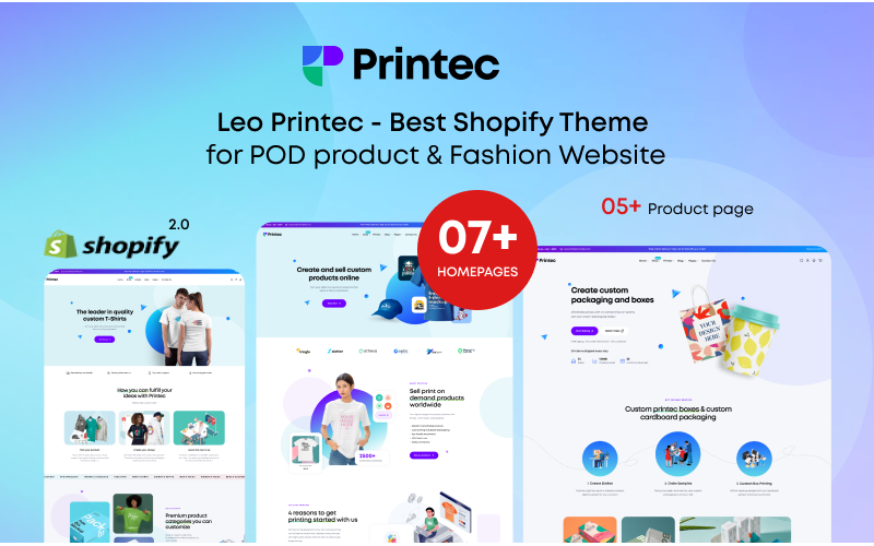 Leo Printec – Pod Product & Fashion Shopify 主题