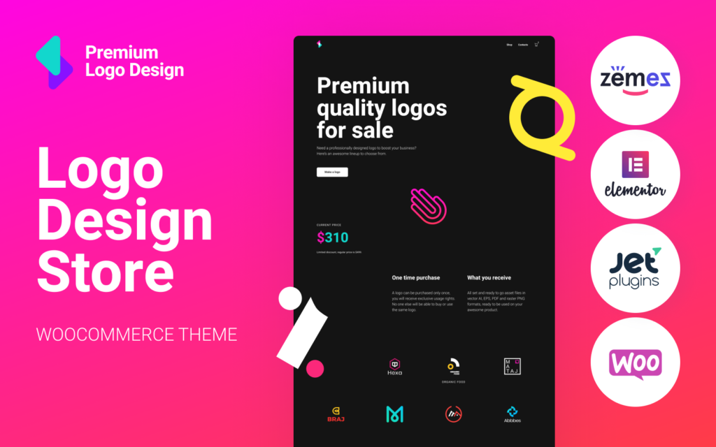 Logoster – 创意和现代的Logo设计商店WooCommerce主题