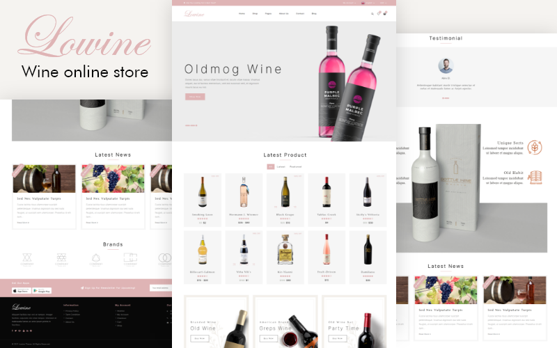 Lowine -葡萄酒多用途WooCommerce主题