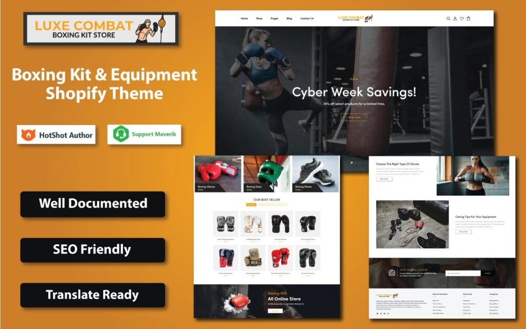 Luxe Combat – 精装拳击套件和装备Shopify主题