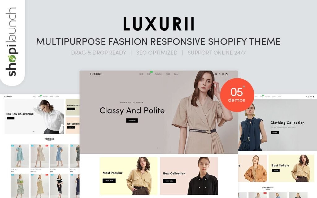 Luxurii – 多用途时尚响应式Shopify主题