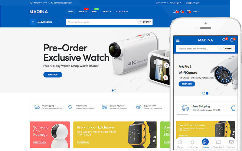 Madina – 电子产品商店 WooCommerce 主题