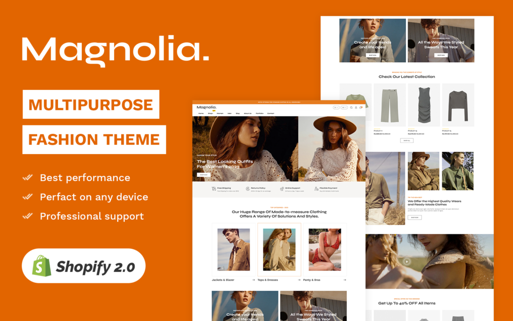 Magnolia – 时尚与配饰 Shopify 2.0 多功能响应式主题